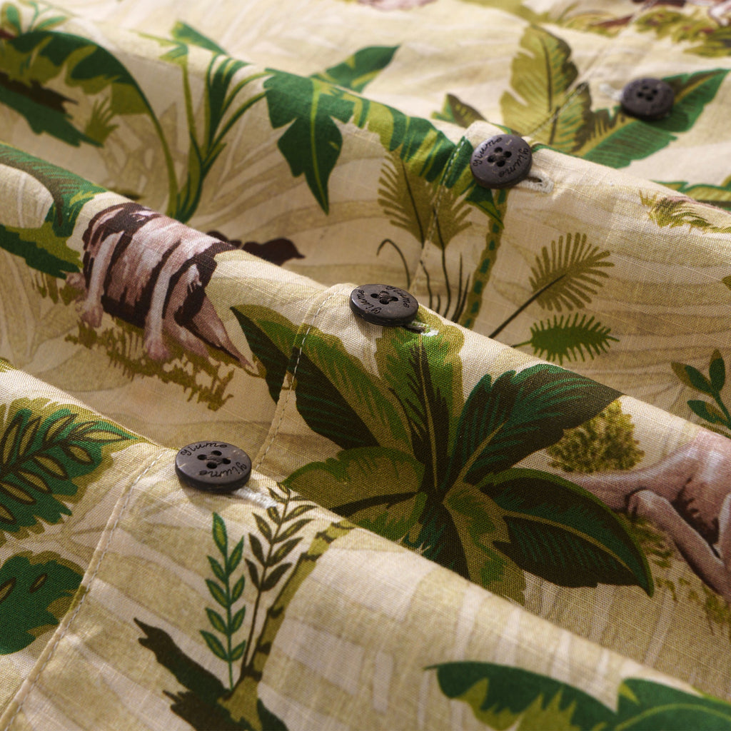 100% Cotton Hawaiian Shirt For Men International Dog Day Camp Collar Shirt