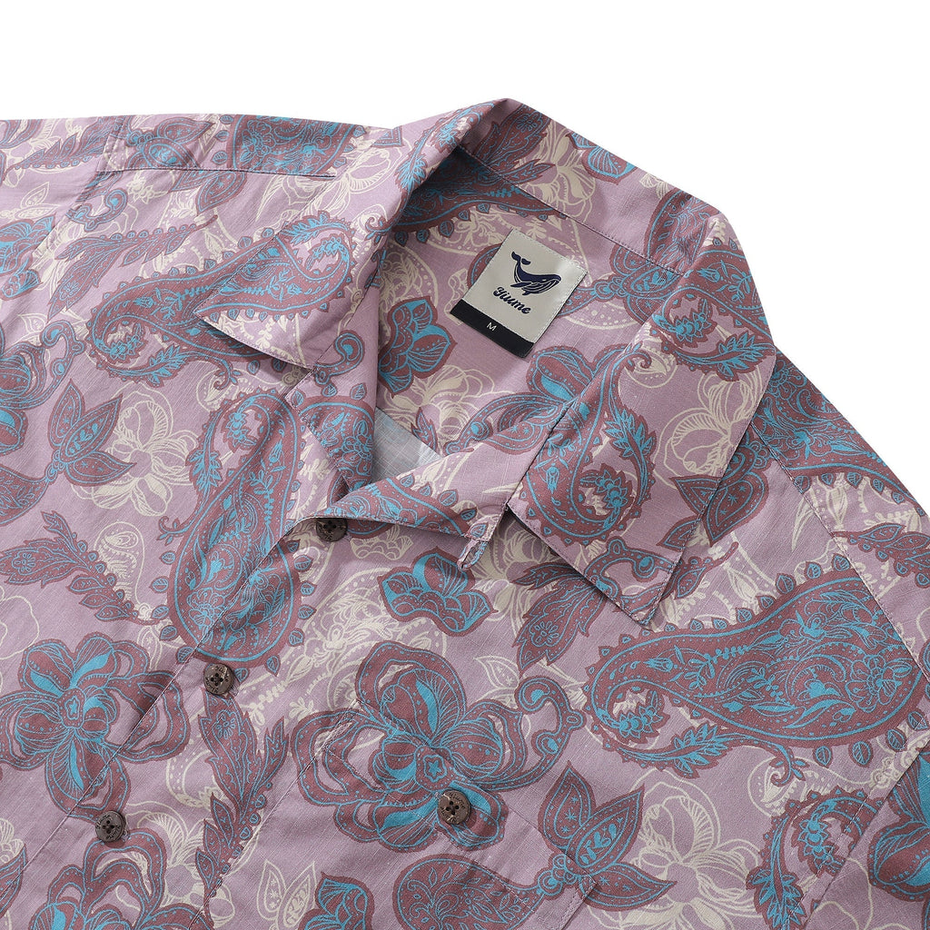 1920s Vinatge Hawaiian Shirt For Men Eastern Journey Shirt Camp Collar